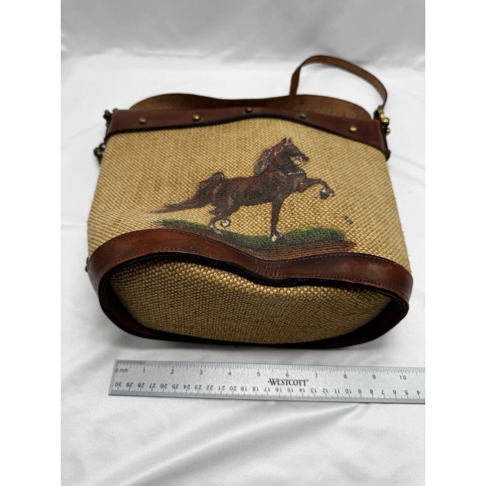 VINTAGE A.E. Phelps New York Leather Purse Walking Horse Preppy Hand Made Boho - Picture 12 of 16
